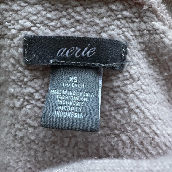 Aerie Ribbon Baby Pink Oversized Side Zip Hoodie - Picture 10 of 15
